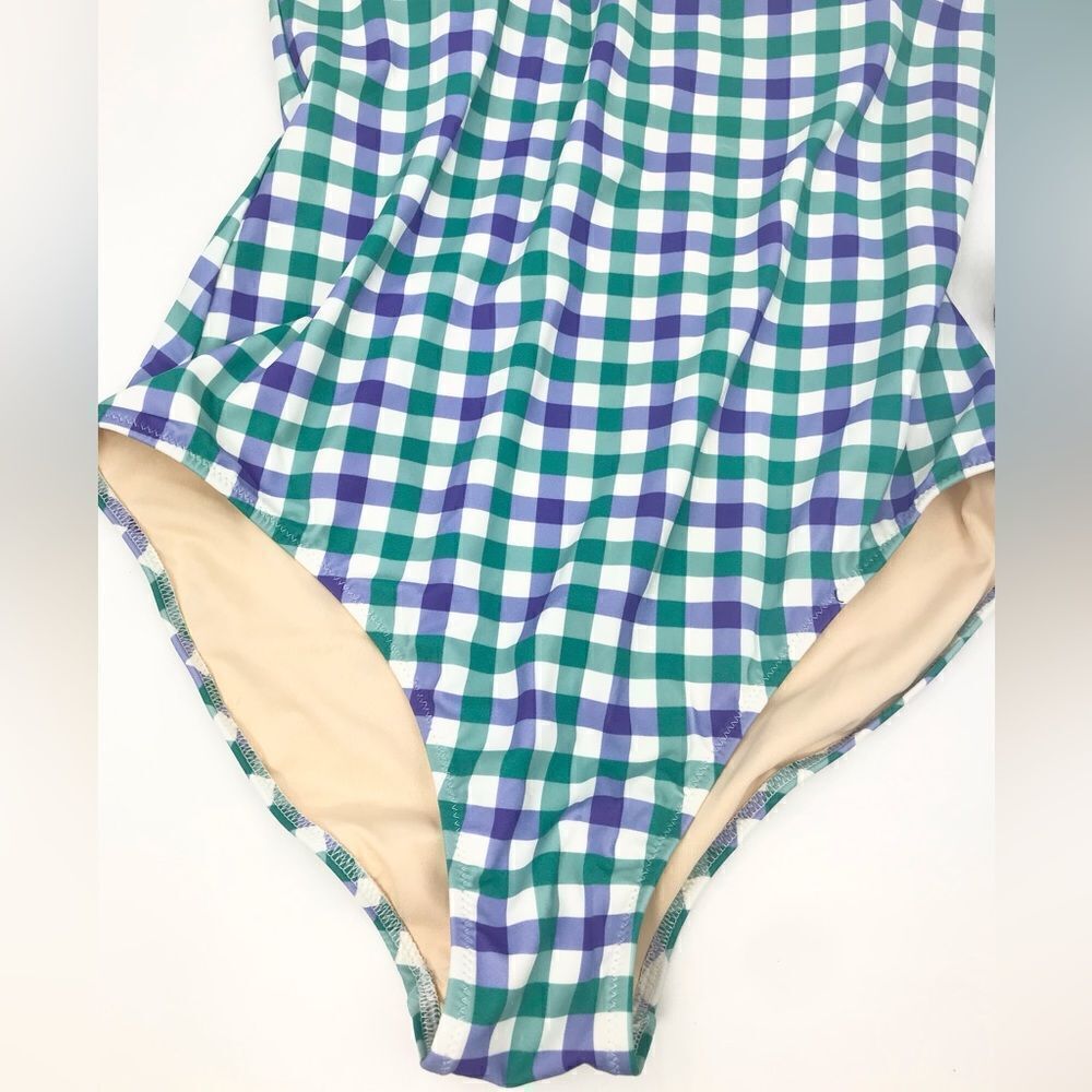 Amazon Essentials Bluegreen Gingham One Piece Bat… - image 7